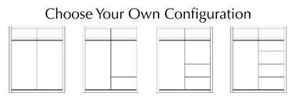 Placeholder image with text 'Choose Your Own Configuration' and four outlined cabinet configurations.