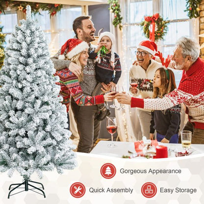 1.8M White Artificial Holiday Christmas Tree with 600 PVC Tips for Christmas Decoration