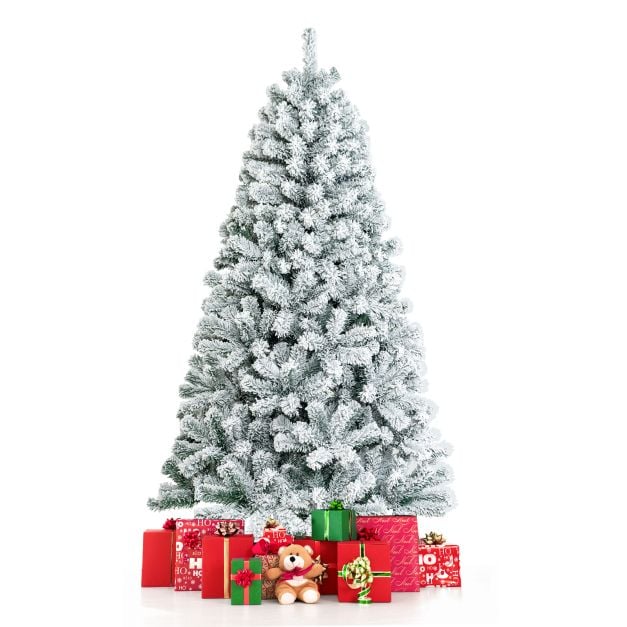 1.8M White Artificial Holiday Christmas Tree with 600 PVC Tips for Christmas Decoration