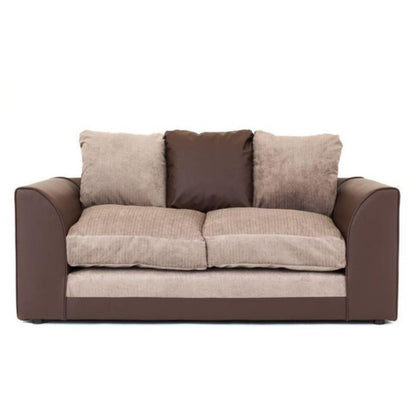 Dylan Chenille Fabric 3 Seater Sofa - Black Grey or Brown Beige