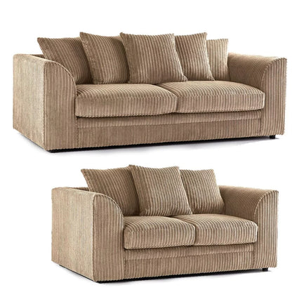 Oxford Scatter Back Full Jumbo Cord 3 Seater Sofa – Coffee and Other Colours