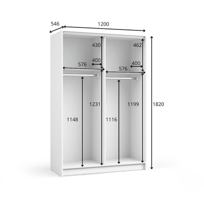 Sofia Sliding Door Wardrobe 120cm