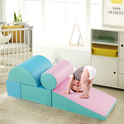 5-Piece Soft Waterproof Kids Climb and Crawl Activity Playset-Green