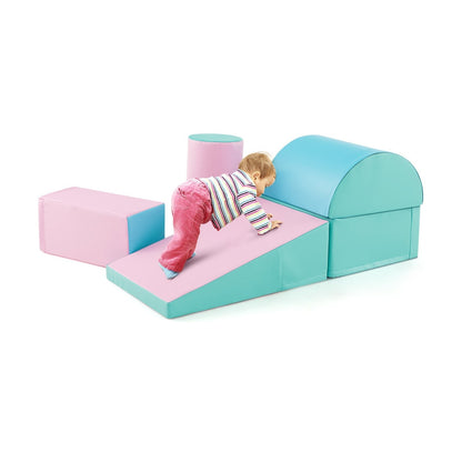 5-Piece Soft Waterproof Kids Climb and Crawl Activity Playset-Green