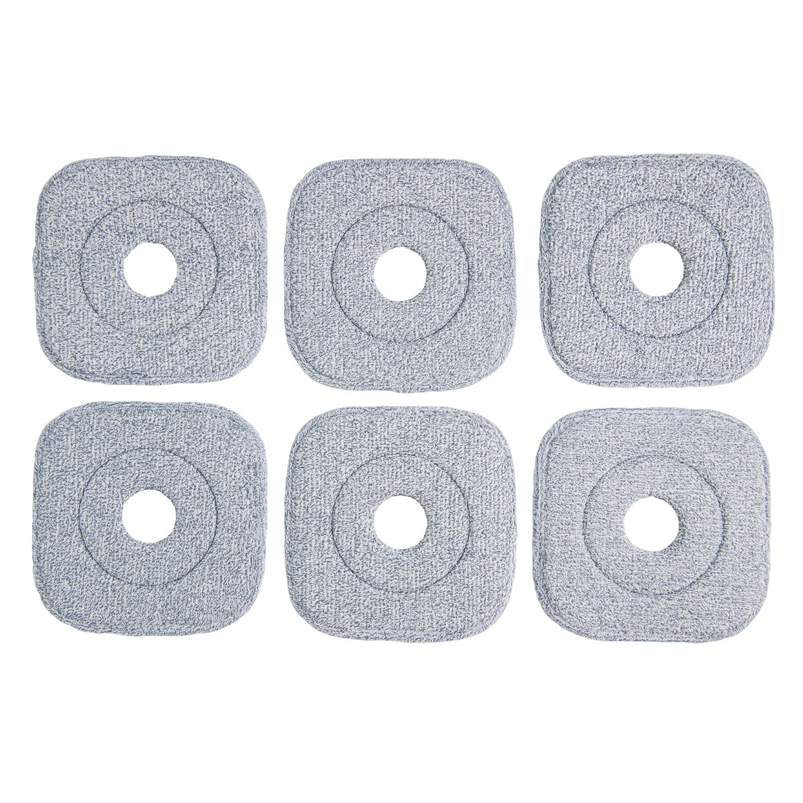 Spin Mop and Bucket Set Square with 8 Microfiber Mop Pads-Navy