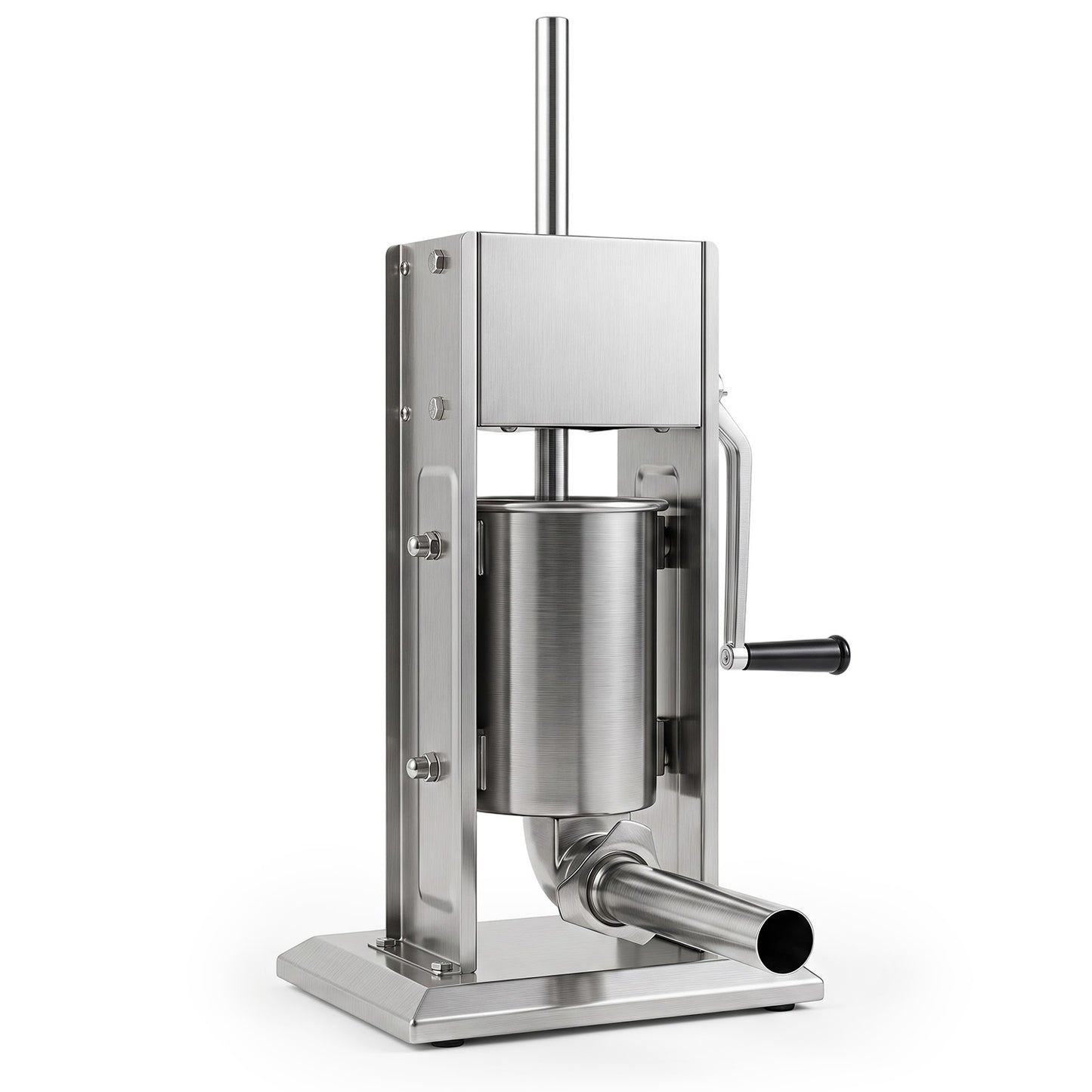 Stainless Steel Meat Filling Machine with 2 Speeds and 4 Stuffing Tubes for Home-3L