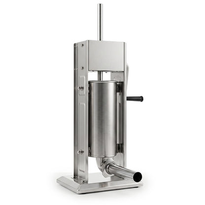 Stainless Steel Meat Filling Machine with 2 Speeds and 4 Stuffing Tubes for Home-5L