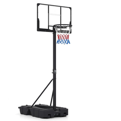 Stepless Adjustable Basketball Hoop with Stable Weighted Base