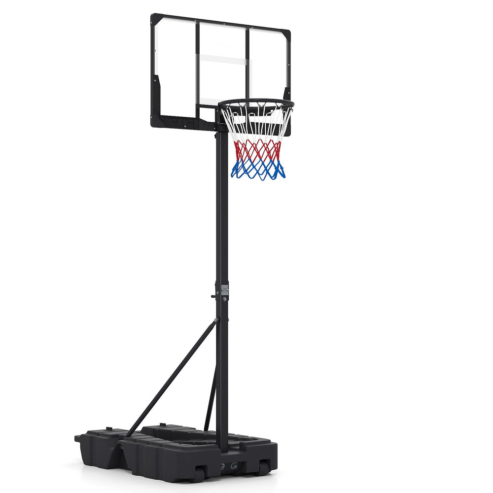 Stepless Adjustable Basketball Hoop with Stable Weighted Base