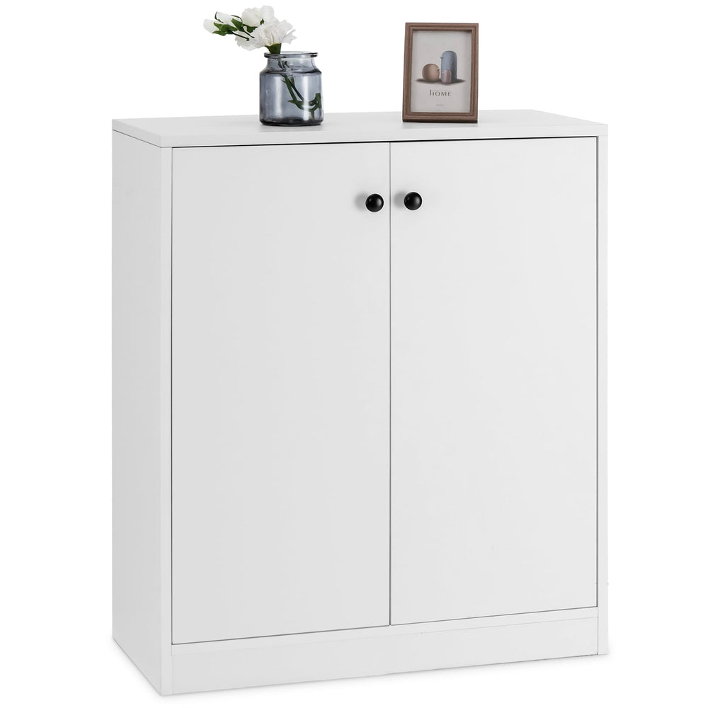 Storage Cabinet with 3 Shelves-White
