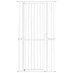 PawHut 180cm Extra Tall Pet Gate with 3.5 cm Narrow Gap, Pressure Mounted No Drilling Cat Gate for Doorways, 76-104cm Width