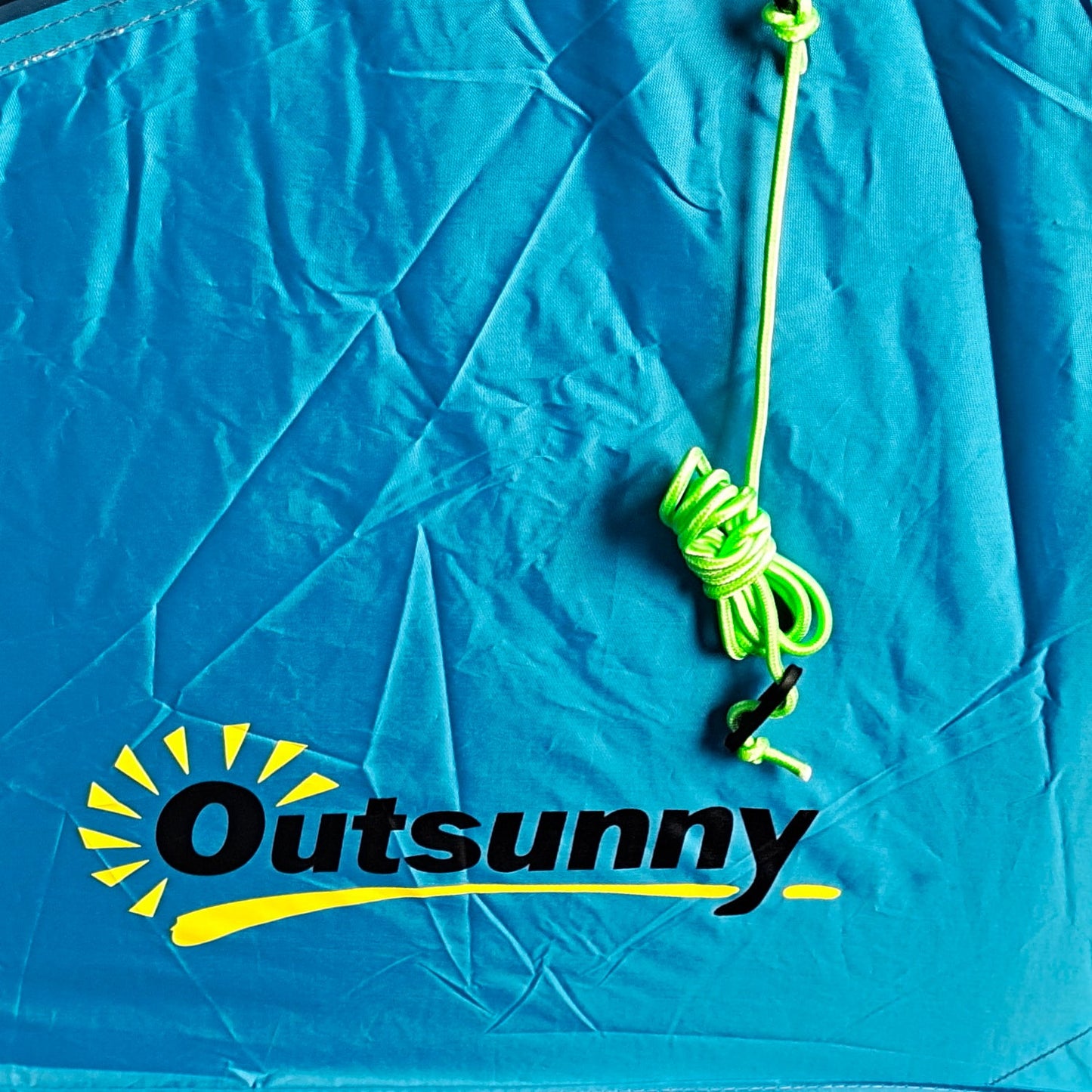 خيمة تخييم Outsunny 3-4 Man Tunnel Tent، خيمة تخييم من غرفتين مع نوافذ وأغطية، حقيبة حمل محمولة، للصيد والمشي لمسافات طويلة والرياضة والمهرجانات - أزرق