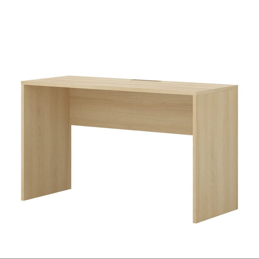 Wooden desk on a white background