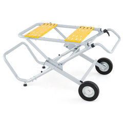 Rolling Foldable Heavy Duty Metal Base with 20cm Rubber Wheels-Yellow