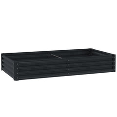 Outsunny 180 x 90cm Galvanised Steel Open Planter - 84H-211V00CG