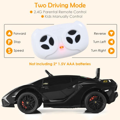12V Kids Electric Ride on Car with Remote Control-Black
