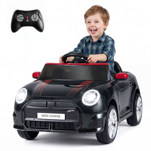12V Electric Kids Ride on Car BMW MINI Licensed with Remote Control-Black