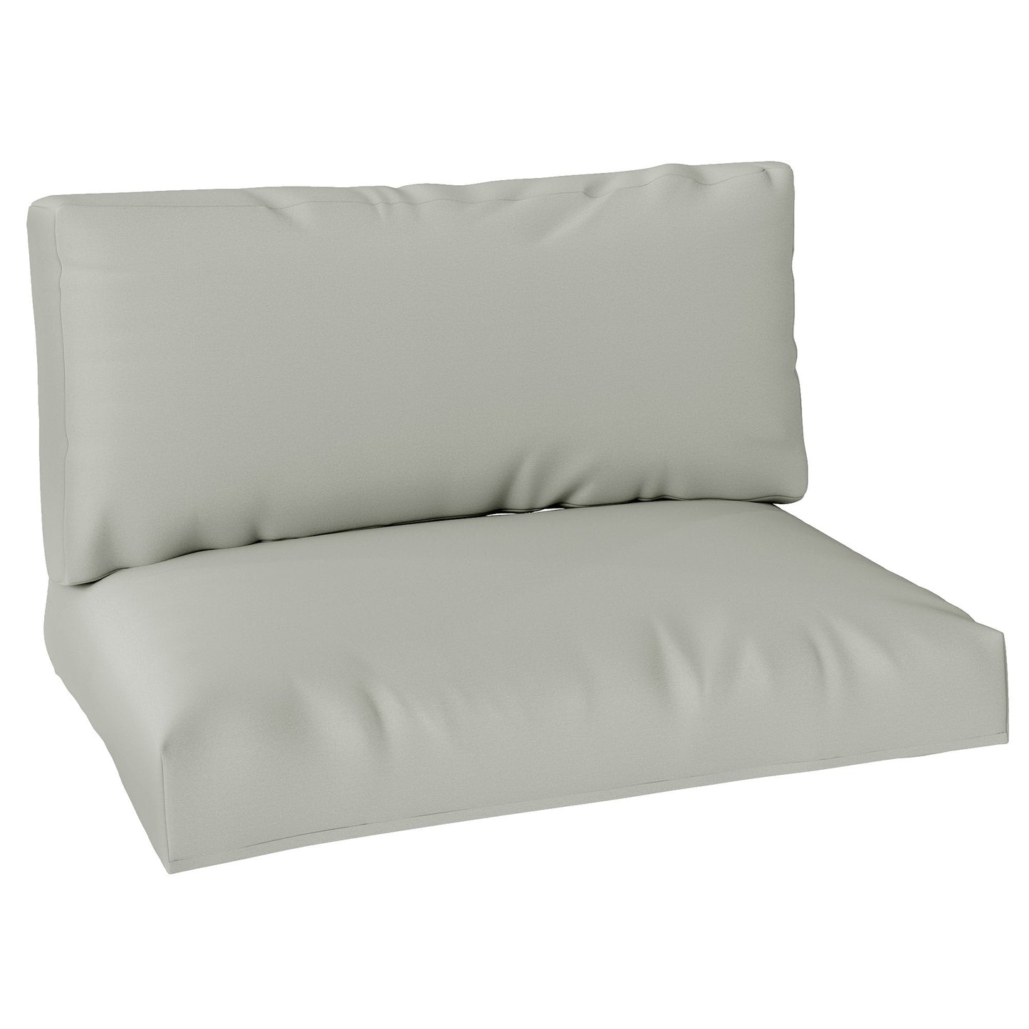 Outsunny Two Piece Seat Pallet and Back Cushions - Light Grey