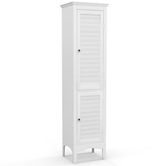 Tall Narrow Bathroom Cabinet-White