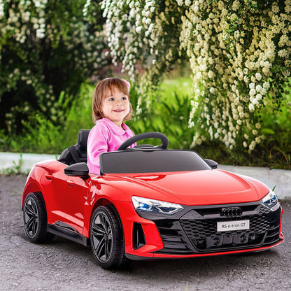 HOMCOM Audi Licensed 12V Kids Electric Ride-On, with Remote Control, Suspension System, Lights, Music, Motor - Red