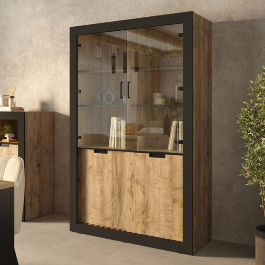 Tudor 12 Tall Display Cabinet 120cm