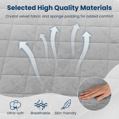 Twin/Queen/King Size Luxury Super Soft Velvet Mattress Protector-Twin size