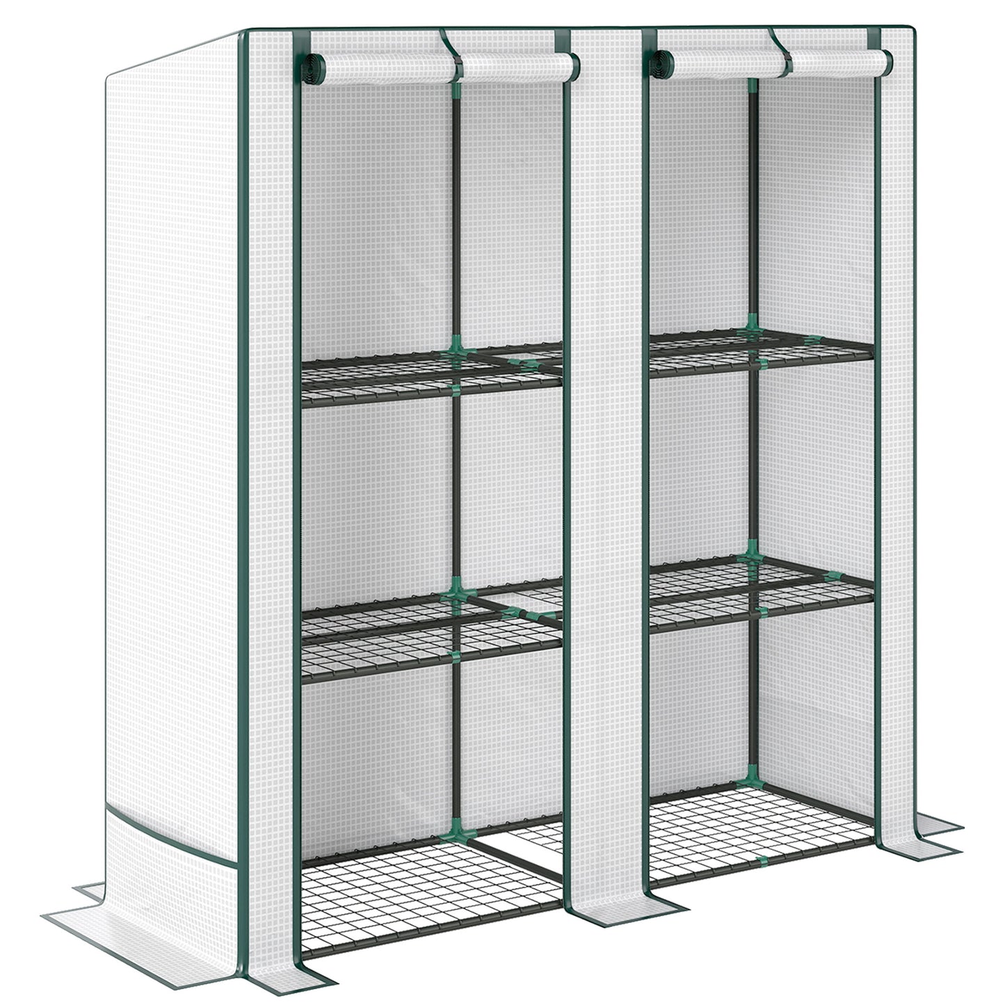 Outsunny Three-Tier Mini Greenhouse - White