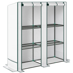 Outsunny Three-Tier Mini Greenhouse - White