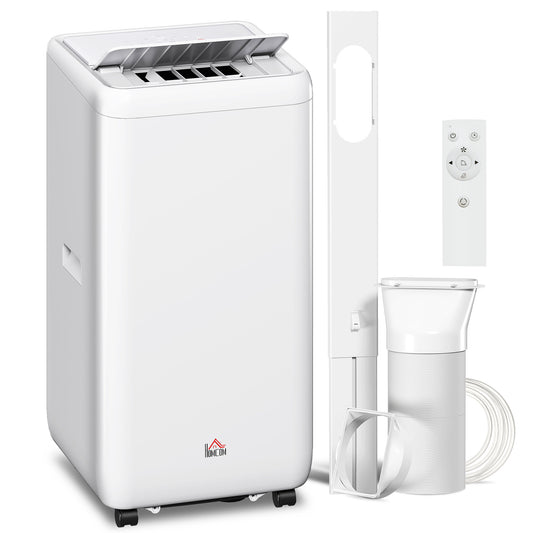 HOMCOM 12,000 BTU 5-in-1 Mobile Air Conditioner, 35mÂ² Radius - White