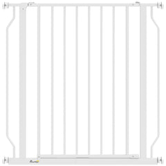 PawHut Extra Wide Dog Gate, with Door Pressure, for Doorways, Hallways, Staircases - White