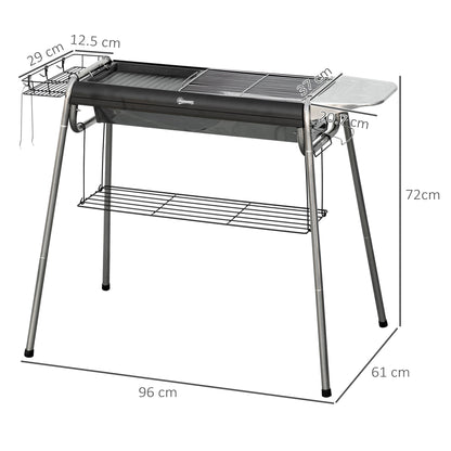 Outsunny Charcoal BBQ Grill - Black