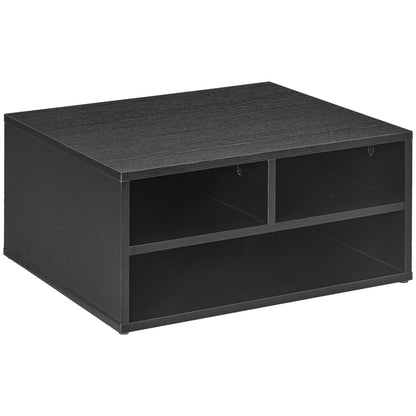 HOMCOM Three-Compartment Printer Storage Cabinet - Black