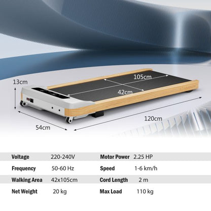 Under Desk Treadmill Walking Pad with 7-Layer Running Belt-Grey