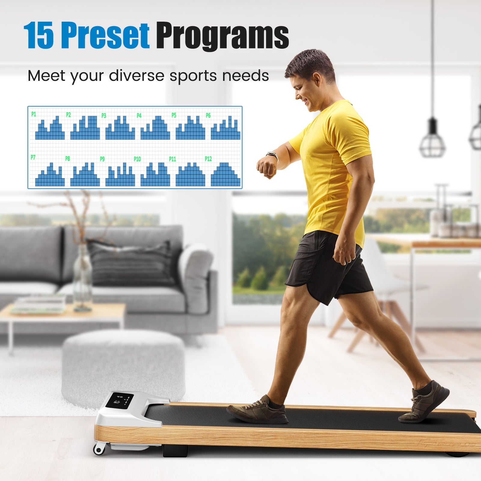 Under Desk Treadmill Walking Pad with 7-Layer Running Belt-Grey