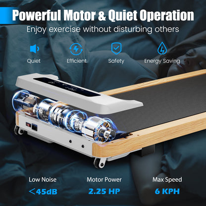 Under Desk Treadmill Walking Pad with 7-Layer Running Belt-Grey