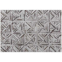 HOMCOM Modern Area Rug, Triangle Pattern Non-Slip Washable Rug, Chenille Floor Carpet for Living Room, Bedroom, Dining Room, Home Office, 290 x 200 cm, Brown