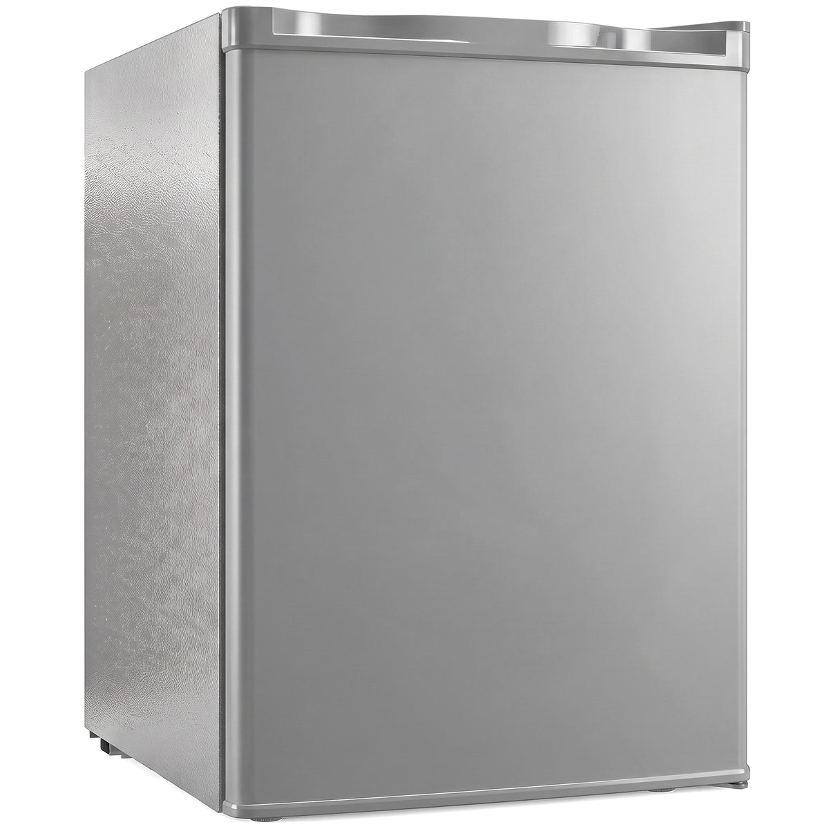 HOMCOM 73 L Mini Fridge with Chiller Box, Single Door Compact Refrigerator, Adjustable Thermostat, Reversible Door, Grey