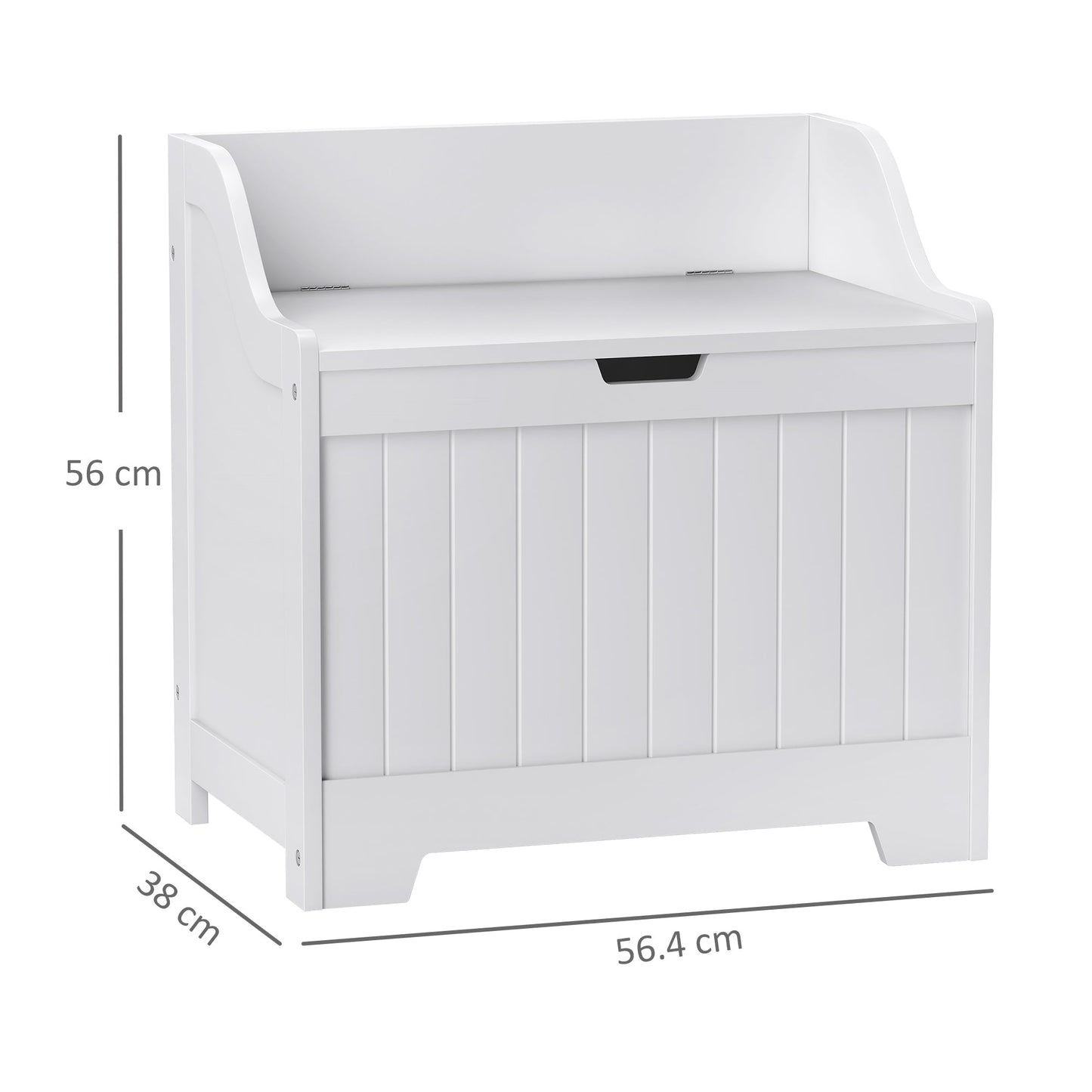HOMCOM 61L Home Storage Chest - White