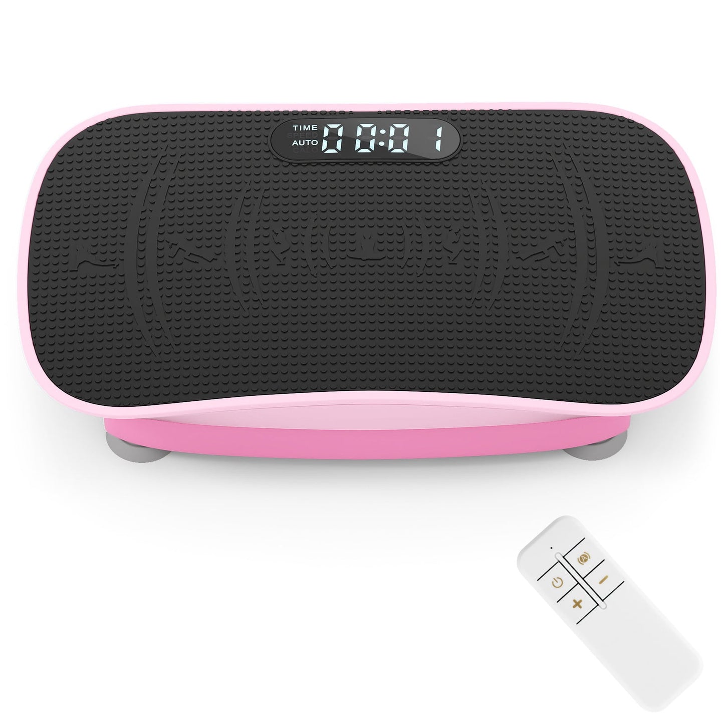 Vibration Plate Exercise Machine for Lymphatic Drainage and Weight Loss with 10 Speed Intensities-Pink