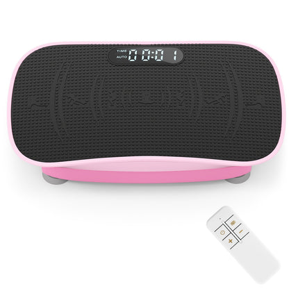Vibration Plate Exercise Machine for Lymphatic Drainage and Weight Loss with 10 Speed Intensities-Pink