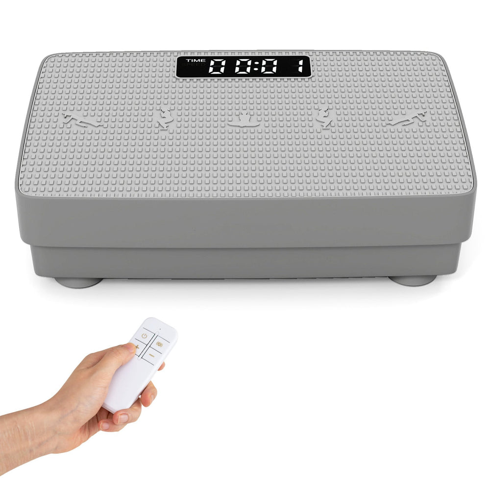 Vibration Plate Exercise Machine with Gravity Sensor and Remote Control-Grey