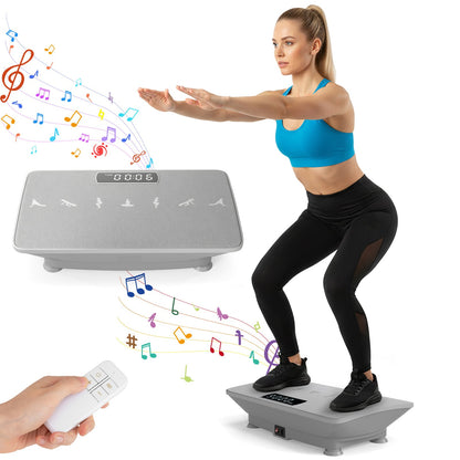 Vibration Plate Exercise Machine with Gravity Sensor for Home-Grey
