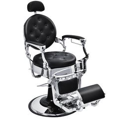 Height Adjustable 360 Swivel Vintage Salon Barber Chair-Black