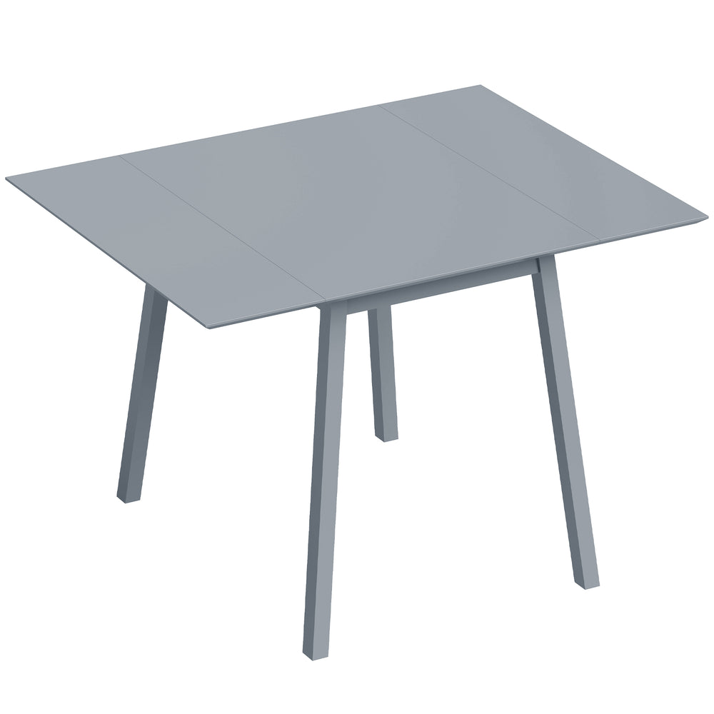 HOMCOM Solid Wood Folding Dining Table, Drop Leaf Table for 2-4 People,  Rectangle Kitchen Table