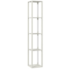 HOMCOM Floor Lamp with Shelves and 3 Brightness Levels - Oak