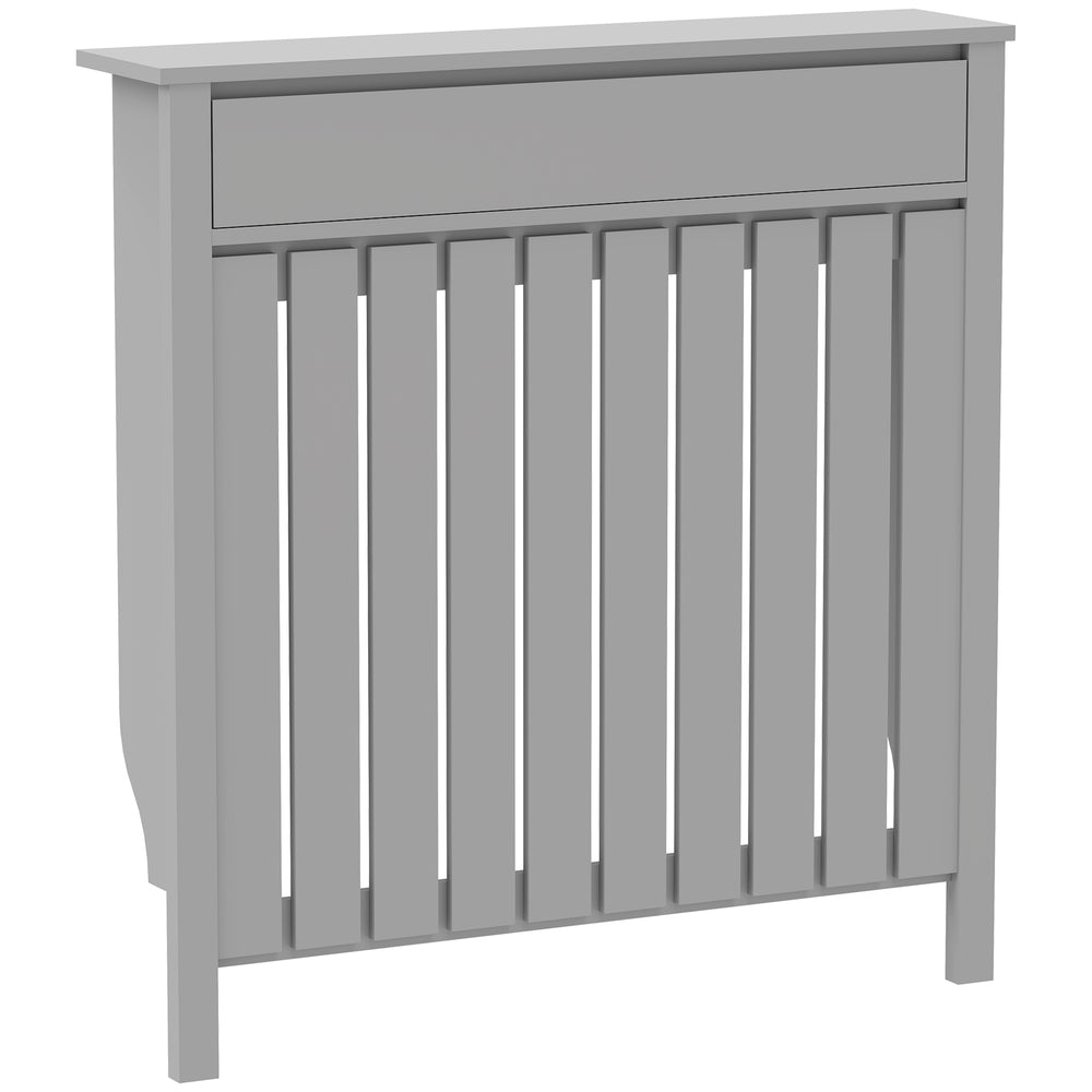 HOMCOM 93 x 88.5cm Rustic-Look Radiator Cover - Grey