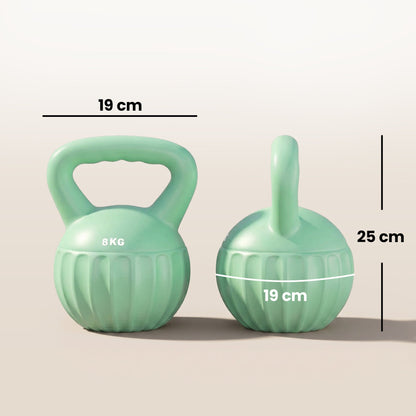 SPORTNOW Kettlebell for Strength Training Kettle Bell with Non-Slip Handle 8 kg Green