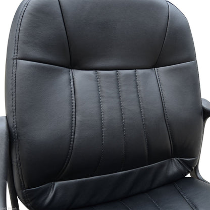 HOMCOM Swivel Executive Office Chair PU Leather Computer Desk Chair Office Furniture Gaming Seater - Black