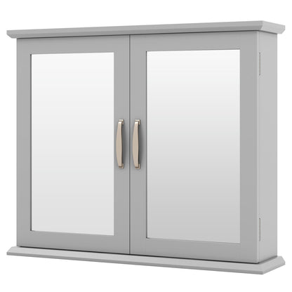 Wall-mounted Bathroom Mirror Cabinet for Bathroom Living Room-Grey