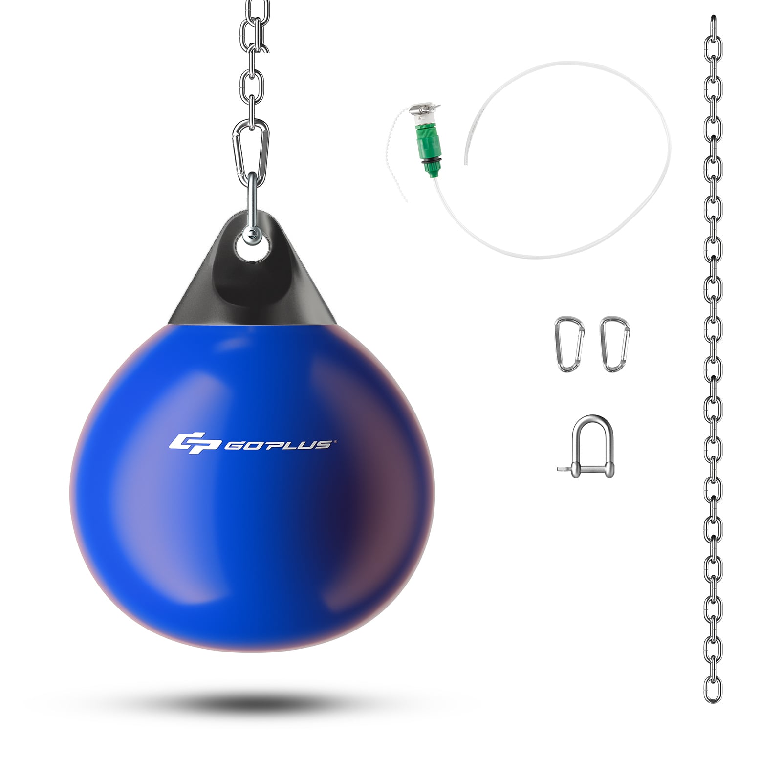 Water Punching Bag with Water Injector and Hanging Accessories-Blue